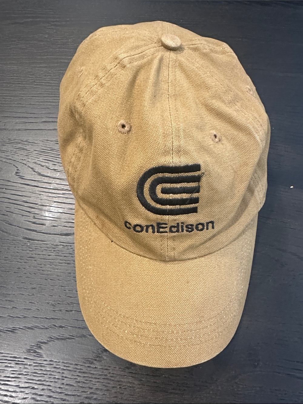 Vintage ConEdison Canvas Baseball Cap Khaki Tan Workwear Gorpcore Utility Hat